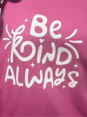 Be Kind Always Pink Graphic Sweater
